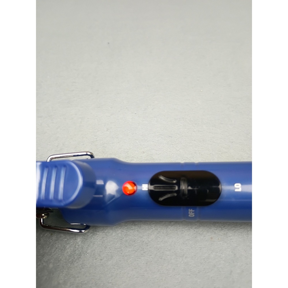 Conair Blue Curling Iron Chrome Barrel High Low Heat Settings Hair Stylist Tool